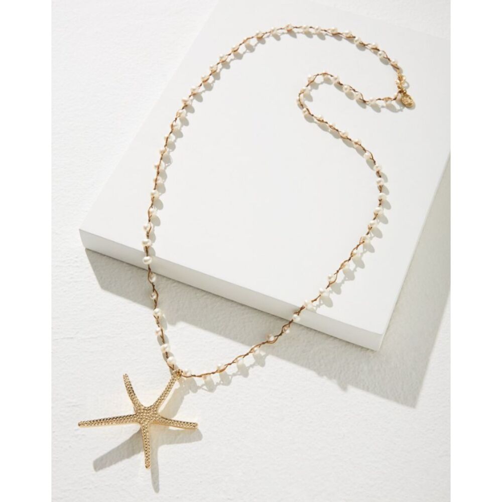Tommy Bahama Island Essence Freshwater Pearl Gold Starfish Pendant Necklace $79